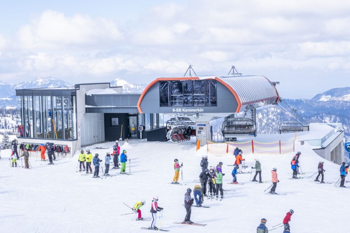 Bestens präparierte Pisten im Skigebiet Steinplatte in Tirol